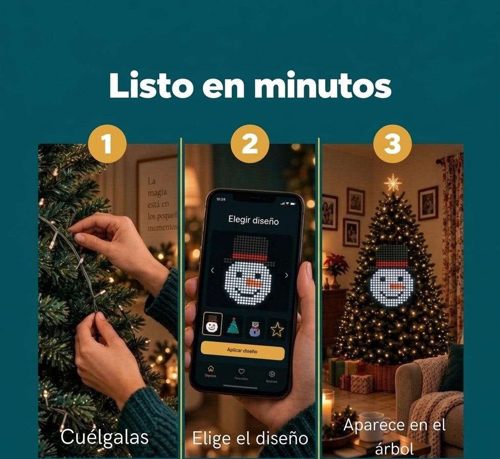 Luces Mágicas para árbol de Navidad